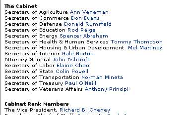 Remember when the government didn't know everything about us? Click for full pre-Homeland webpage screen shot
