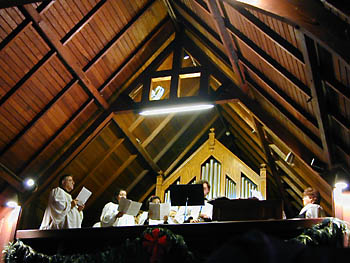 choirloft Xrmas eve: 