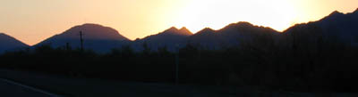 dawn sun haze: 