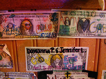dollar bills close up: