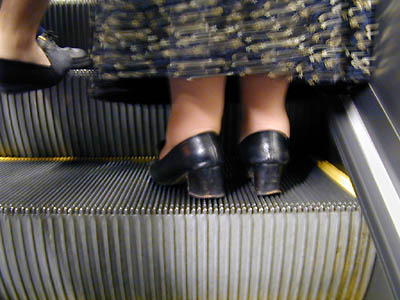 escalator shoes: 