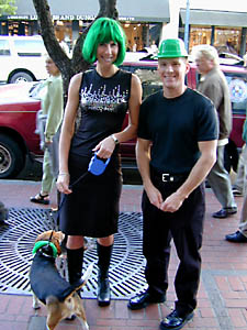 green couple n dog: 