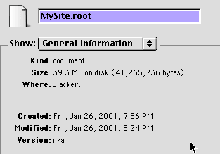my site root info: 
