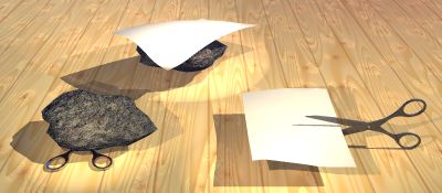 rock paper scissors: 