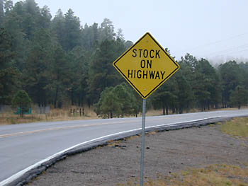 stock on highway: 