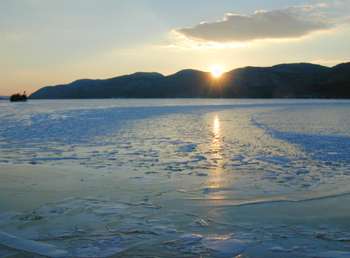 Sunset Ice Reflect: 