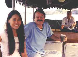 Charles on the river in Bangkok: 