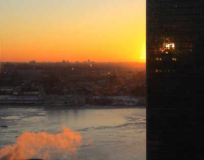 Sunrise through the U.N.