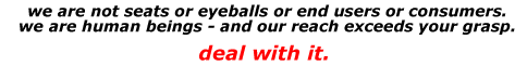 Not seats or eyeballs: 