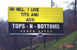 Tits and Ass billboard