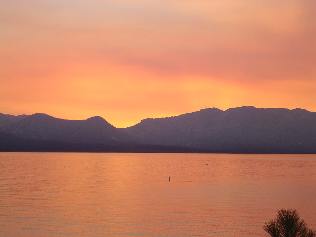 Lake Tahoe sunset, Sept. 27, 2003