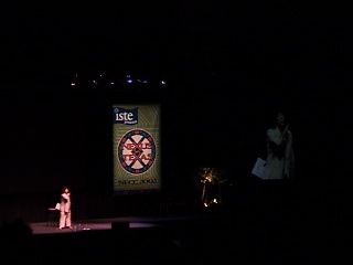 tomlin01: Lily Tomlin onstage at NECC 2002.