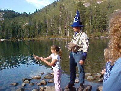 4th grader learning to fly fish: 