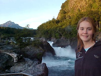 Ana Maria at Petrohue Falls: