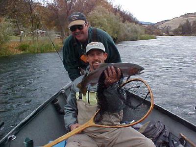 Chris Leivas with steelhead:
