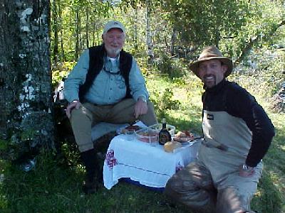 Daniel and I waiting for lunch: 