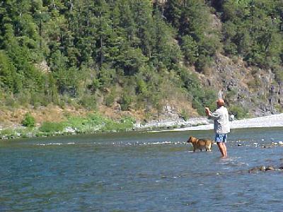 Gold River outfitters Jim fighting half lber: