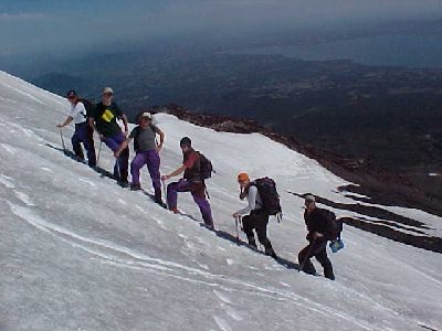 The group climbing Villarricca: 