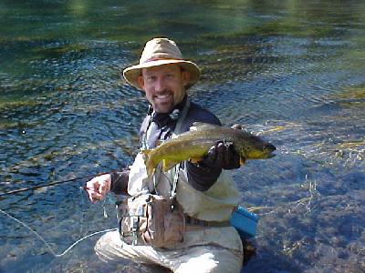 Jack Trout with one on at the Spring Creek:
