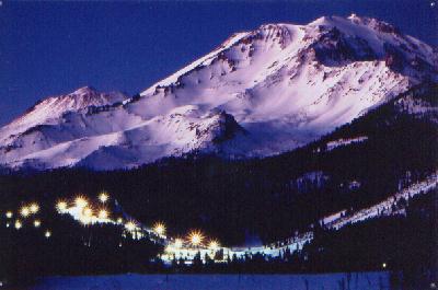 Kevin Lahey Ski Park on a Winter night: