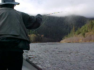Laine out of the boat: 