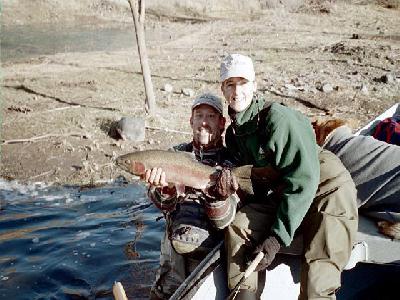Teresa with her lunker Dec 2003: 