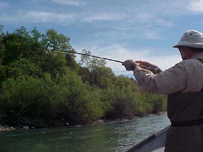Lower Sac March 2004 Gene Weber fish on!: 