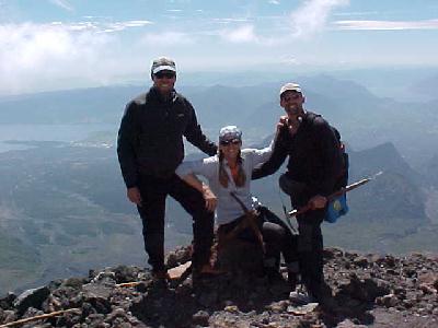 Matt and Uschi Hill on top of Volcano Villarrica: 