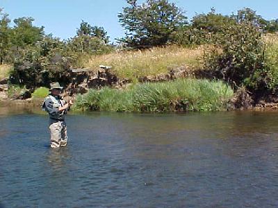 Mark Buell at a Hopper River in Chile: 
