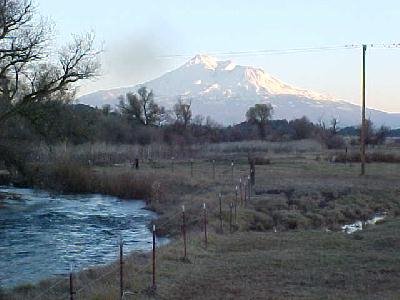 Shasta River and Mt Shasta: