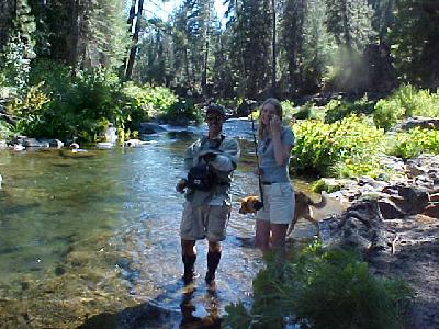 Maria with nice trout: 