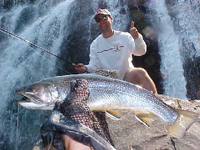 Stanford Tom with Brook Trout: 