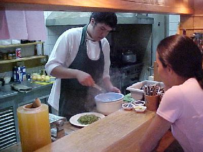 Chef preparing homemade Pasta: 