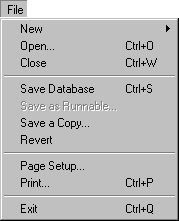 The File Menu