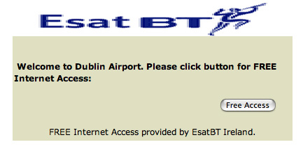 Free Dublin airport wi-fi