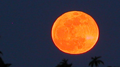 Post-eclipse moon