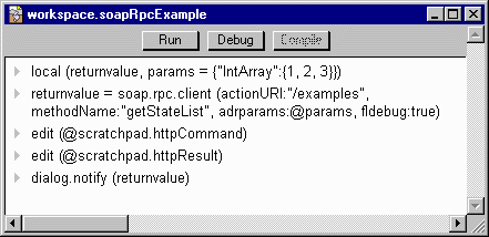 soapRpcExample.gif: Screenshot of workspace.soapRpcExample script.