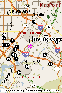 Starbucks Irvine map 1: 