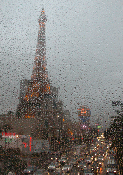 Paris in rainy Las Vegas